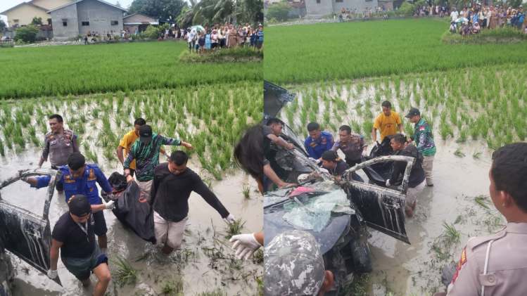 Terseret Kereta Api Sejauh 30 Meter di Lubuk Pakam, 6 Penumpang Mobil Tewas 1 Kritis