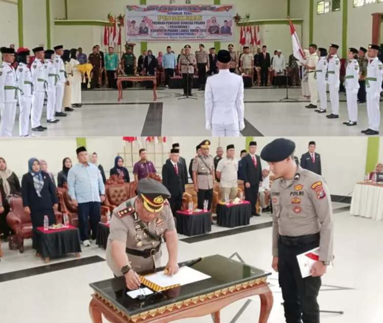 Kapolres Padang Lawas Kukuhkan 32 Orang Paskibraka.