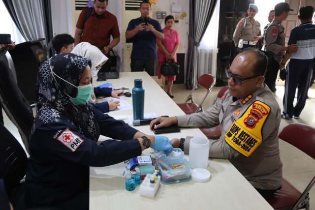 HUT Humas Polri ke-73, Polrestabes Medan Gelar Donor Darah