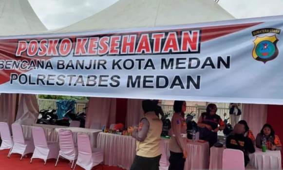 Polrestabes Medan dirikan posko kesehatan, beri pelayanan medis