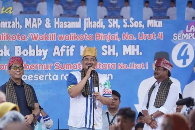 Bobby Nasution kampanye di Binjai untuk menyampaikan program