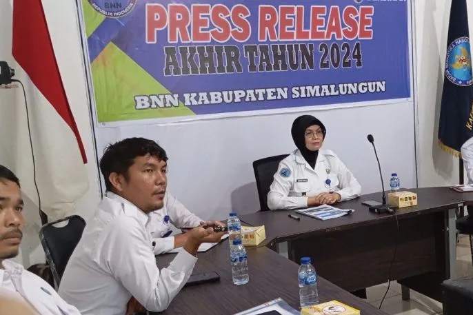 BNN Kabupaten Simalungun Paparkan ini di Pers Rilis Akhir Tahun
