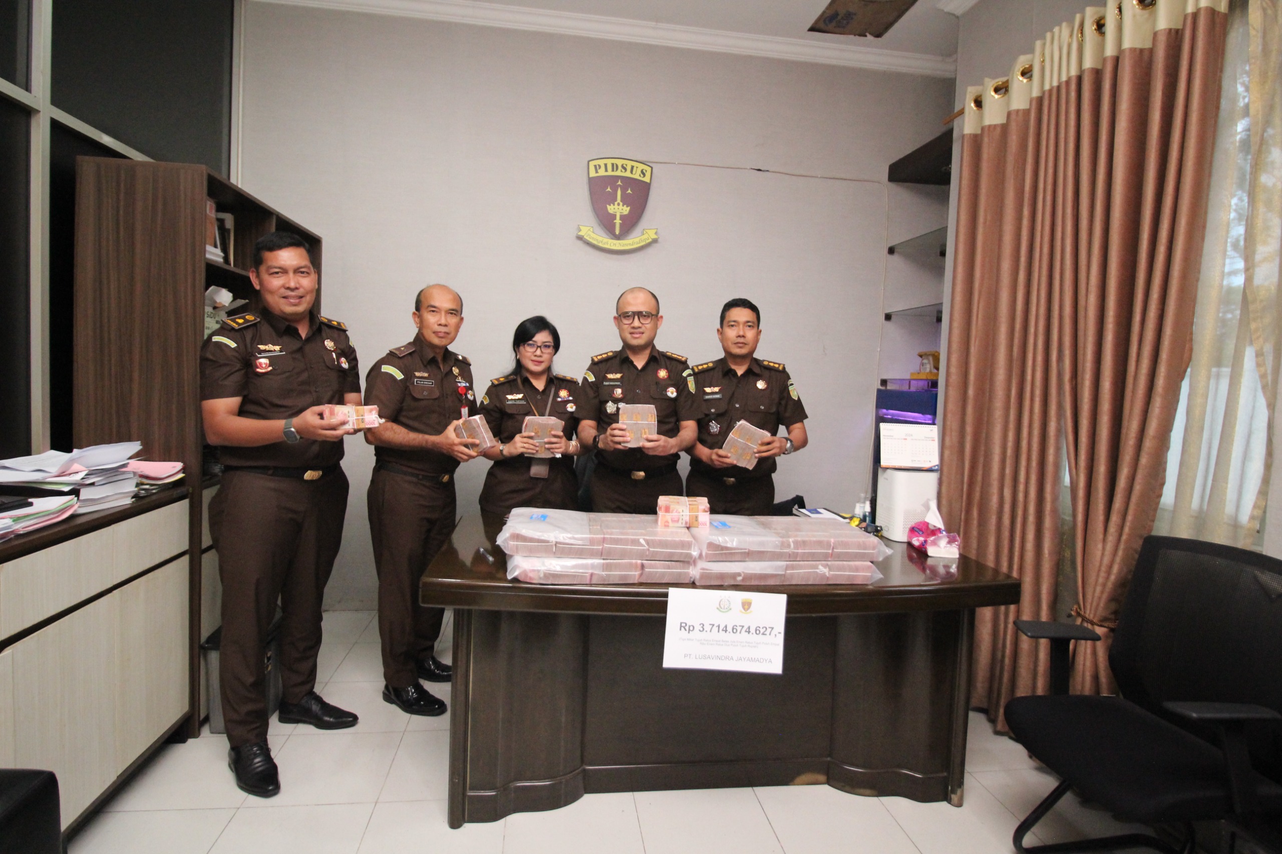Tim Penyidik Pidsus Terima Pengembalian Kerugian Negara  Rp3,7 M