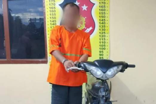 Buron 18 Bulan Pelaku Pencurian Motor Diringkus polres Simalungun