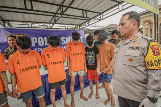 Polres Tangkap Komplotan Begal Medan Yang Incar Korban di Sergai