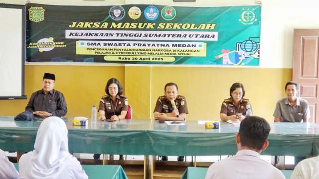 Jaksa Kejati Sumut Ajak Siswa SMP/SMA Prayatna Medan Jauhi Narkoba dan Bijak Bermedsos