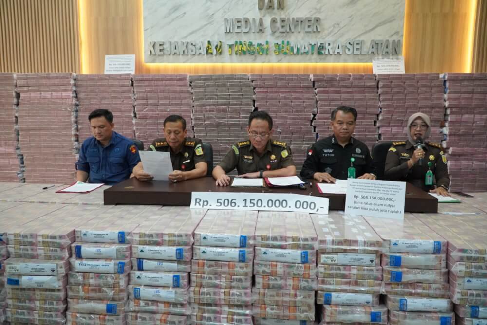Kejati Sumsel Sita Uang Rp506 Miliar dalam Dugaan Tipikor Pemberian Fasilitas Kredit Bank Plat Merah