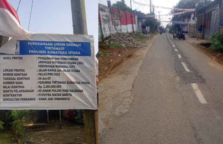 Dugaan Pelanggaran Prosedur : PDAM Tirtanadi Sumut Tanam Pipa di Tengah Jalan Tanpa Izin Resmi Dinas SDABMBK Deliserdang