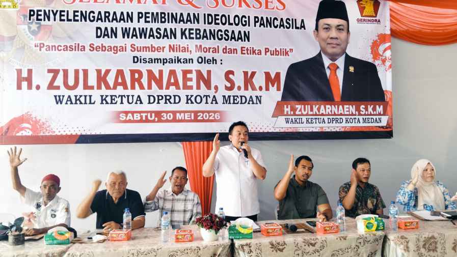 Wakil Ketua DPRD Medan Zulkarnaen Gelar Sosialisasi Pancasila, Tekankan Nilai Moral, Etika Publik dan Wawasan Kebangsaan